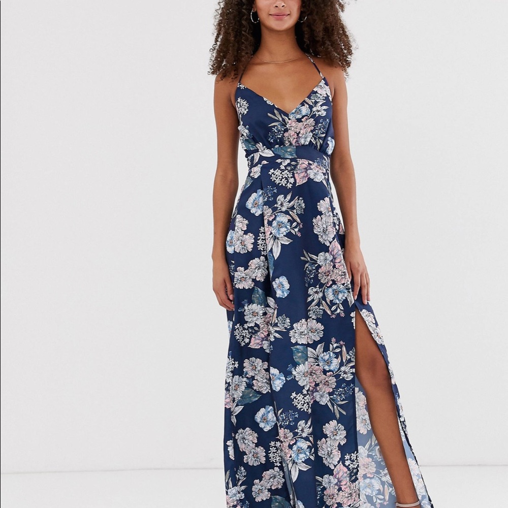 ASOS Parisian Floral Wrap front maxi dress